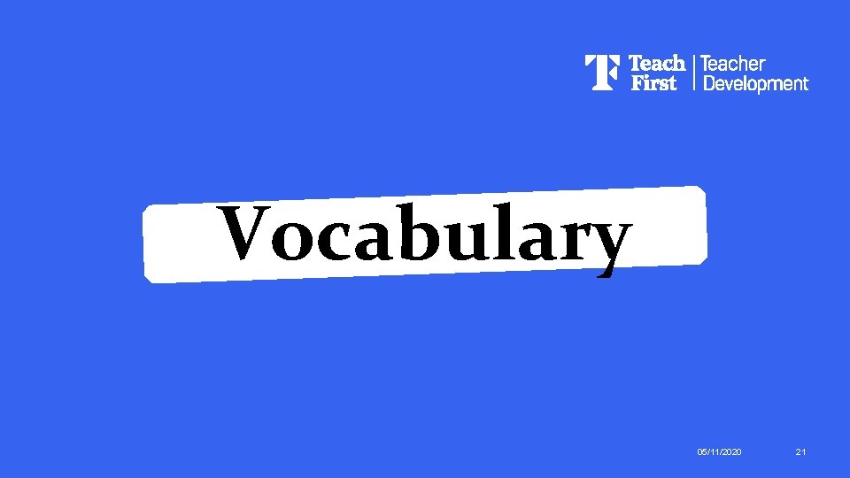 Vocabulary 05/11/2020 21 