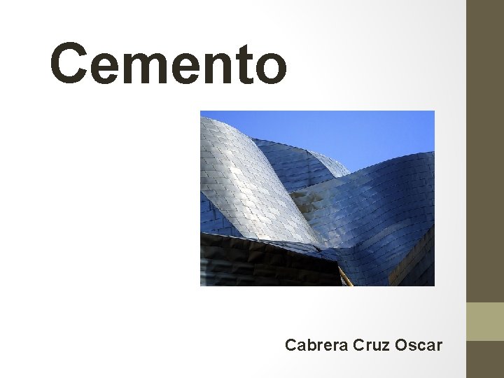 Cemento Cabrera Cruz Oscar 