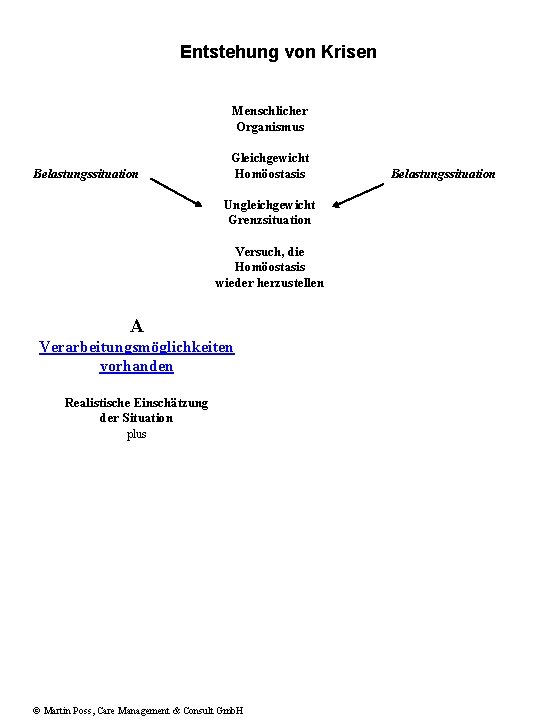 Entstehung von Krisen Menschlicher Organismus Belastungssituation Gleichgewicht Homöostasis Ungleichgewicht Grenzsituation Versuch, die Homöostasis wieder