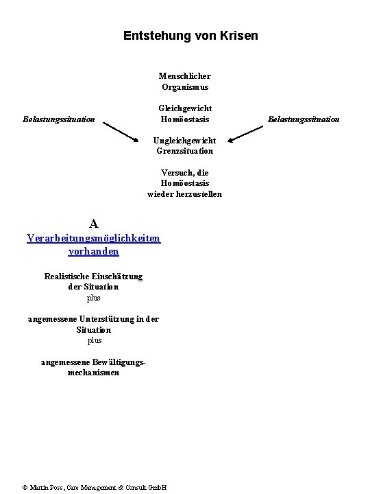 Entstehung von Krisen Menschlicher Organismus Belastungssituation Gleichgewicht Homöostasis Ungleichgewicht Grenzsituation Versuch, die Homöostasis wieder