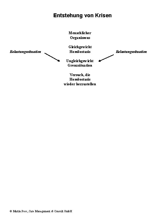 Entstehung von Krisen Menschlicher Organismus Belastungssituation Gleichgewicht Homöostasis Ungleichgewicht Grenzsituation Versuch, die Homöostasis wieder