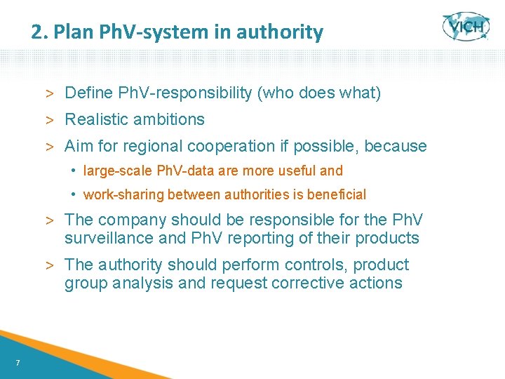 2. Plan Ph. V-system in authority > Define Ph. V-responsibility (who does what) >