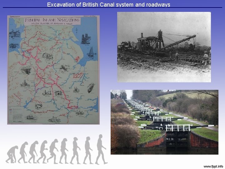 Excavation of British Canal system and roadways 