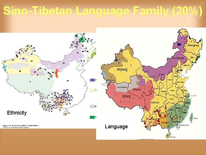 Sino-Tibetan Language Family (20%) Ethnicity Language 