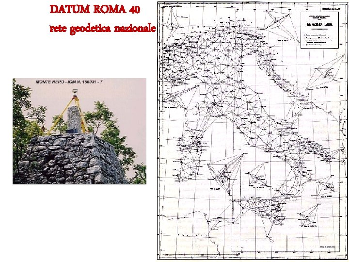 DATUM ROMA 40 rete geodetica nazionale 