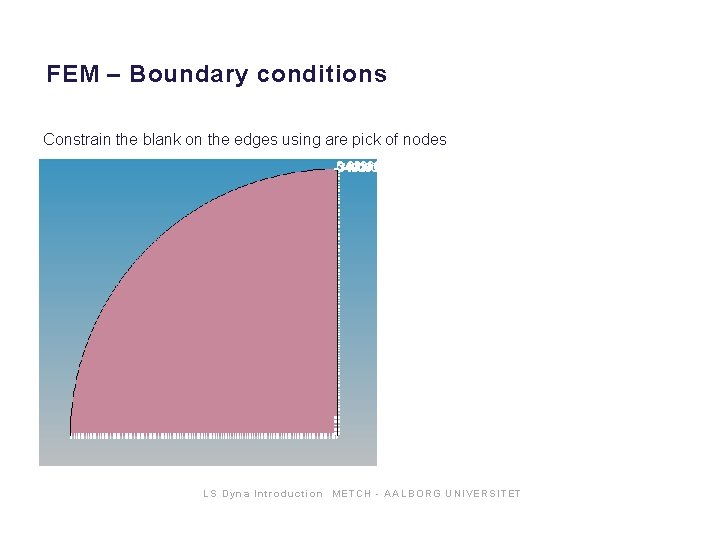 FEM – Boundary conditions Constrain the blank on the edges using are pick of FEM – Boundary conditions Constrain the blank on the edges using are pick of