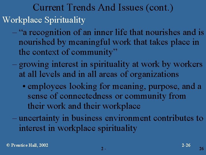 Chapter 2 MANAGEMENT YESTERDAY AND TODAY Prentice Hall