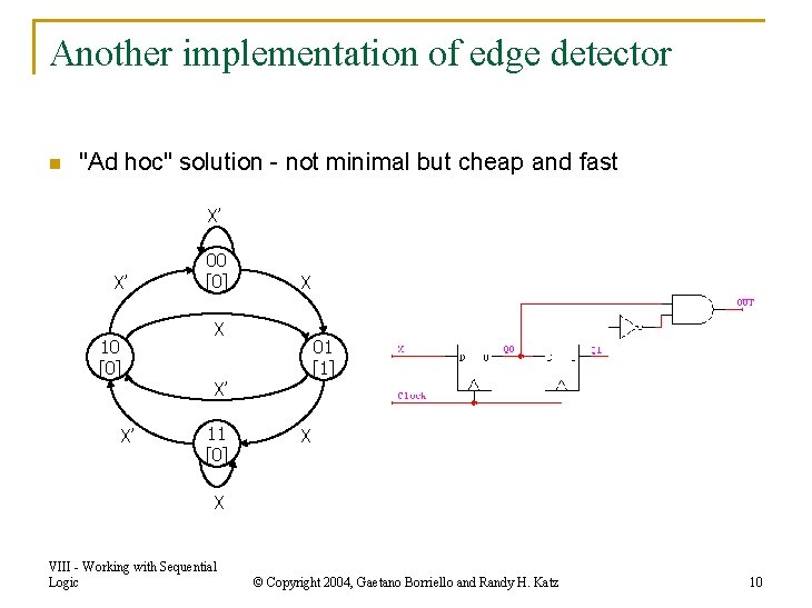 Another implementation of edge detector n "Ad hoc" solution - not minimal but cheap