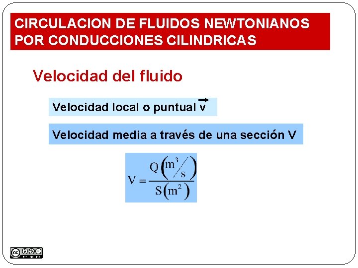 CIRCULACION DE FLUIDOS NEWTONIANOS POR CONDUCCIONES CILINDRICAS Velocidad del fluido Velocidad local o puntual