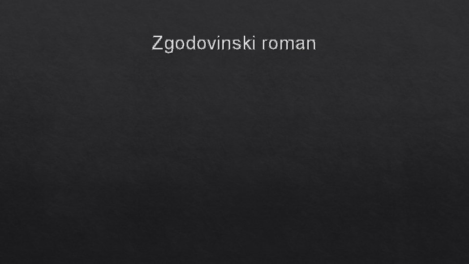 Zgodovinski roman 