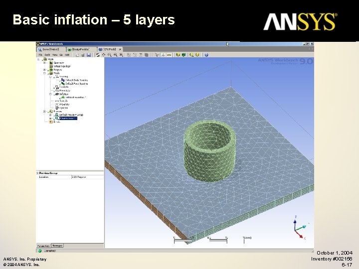 Basic inflation – 5 layers ANSYS, Inc. Proprietary © 2004 ANSYS, Inc. October 1,