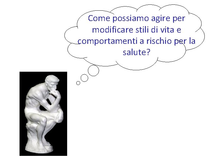 Come possiamo agire per modificare stili di vita e comportamenti a rischio per la