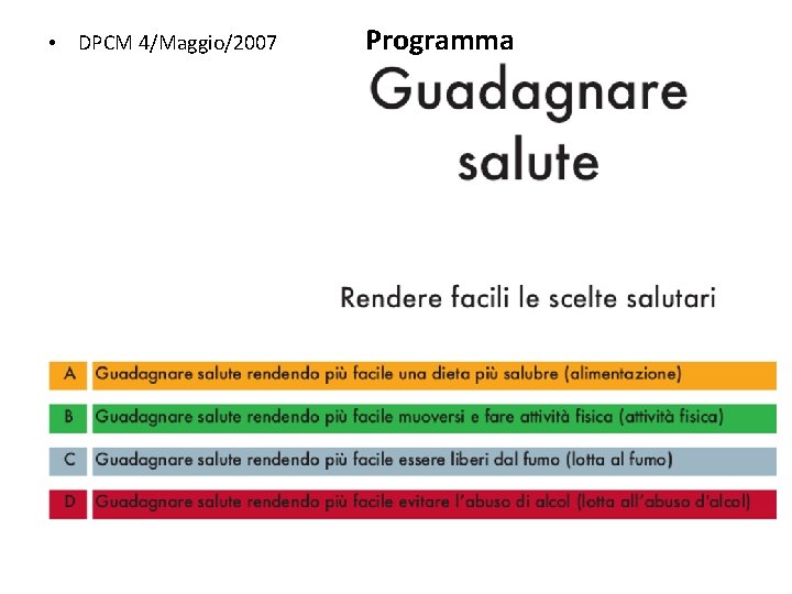  • DPCM 4/Maggio/2007 Programma 