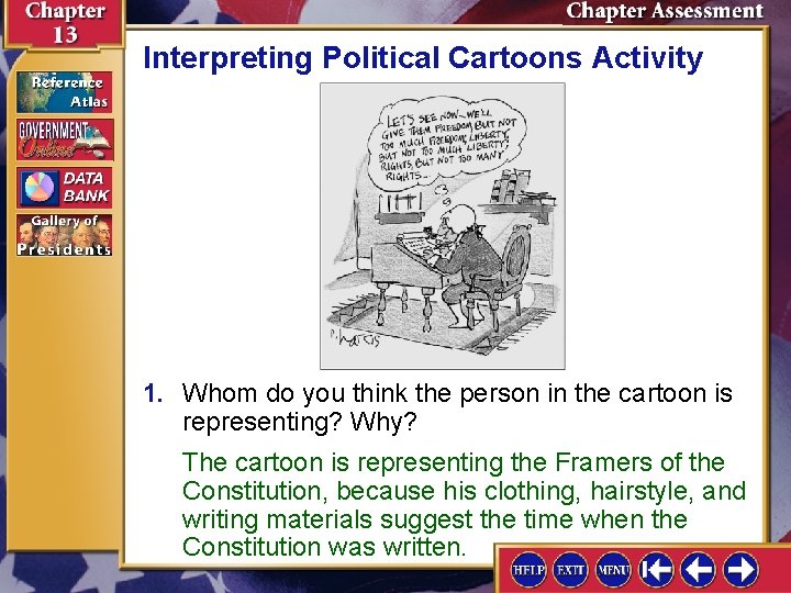 Interpreting Political Cartoons Activity 1. Whom do you think the person in the cartoon