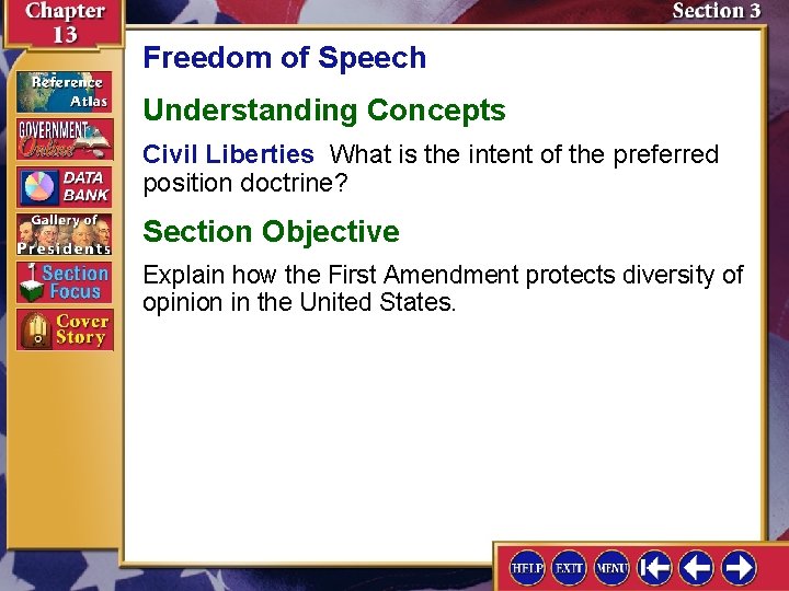 Freedom of Speech Understanding Concepts Civil Liberties What is the intent of the preferred