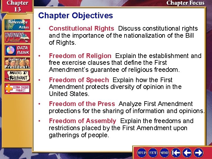 Chapter Objectives • Constitutional Rights Discuss constitutional rights and the importance of the nationalization