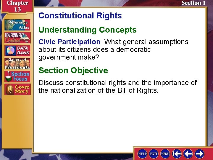 Constitutional Rights Understanding Concepts Civic Participation What general assumptions about its citizens does a