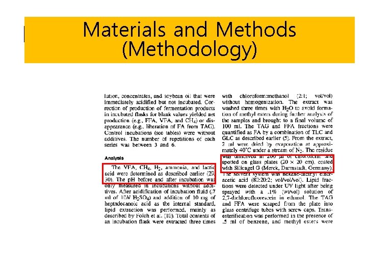 Materials and Methods Methodology (Methodology) 