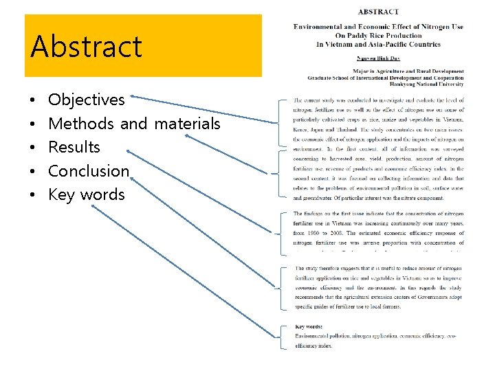 Abstract • • • Objectives Methods and materials Results Conclusion Key words 