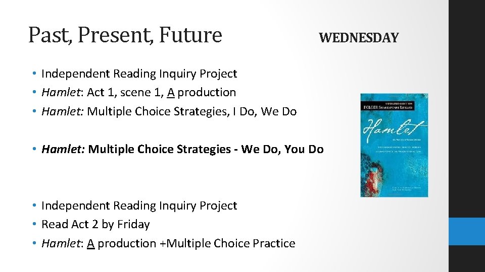 Reading Schedule Hamlet Act 1 Scenes 1 3