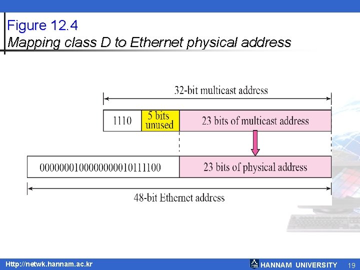 Figure 12. 4 Mapping class D to Ethernet physical address Http: //netwk. hannam. ac.