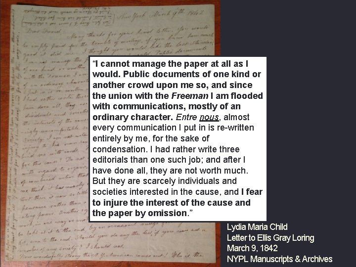“I cannot manage the paper at all as I would. Public documents of one