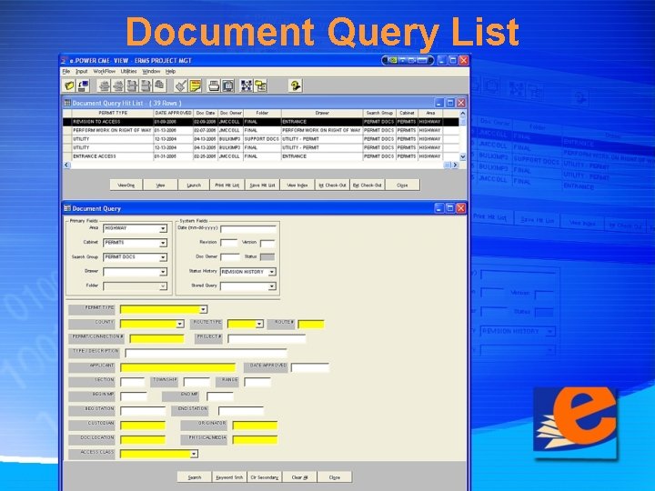 Document Query List 