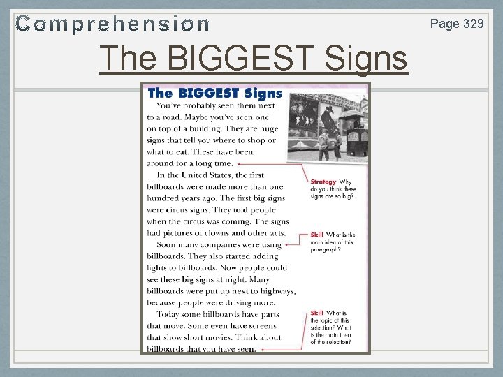 Page 329 The BIGGEST Signs 