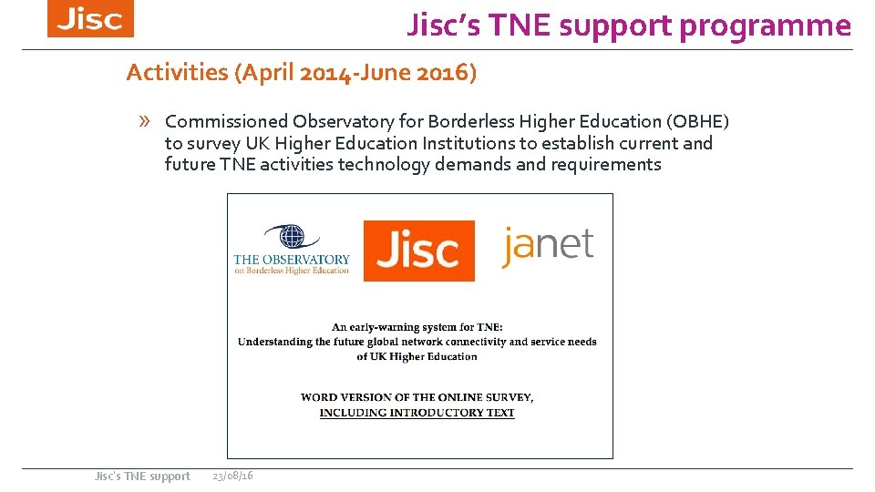 Jisc’s TNE support programme Activities (April 2014 -June 2016) » Commissioned Observatory for Borderless