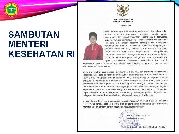 SAMBUTAN MENTERI KESEHATAN RI 