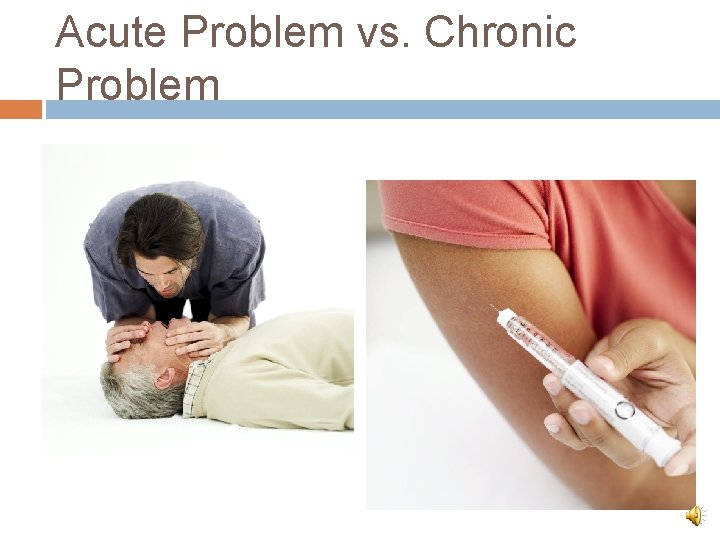 Acute Problem vs. Chronic Problem 