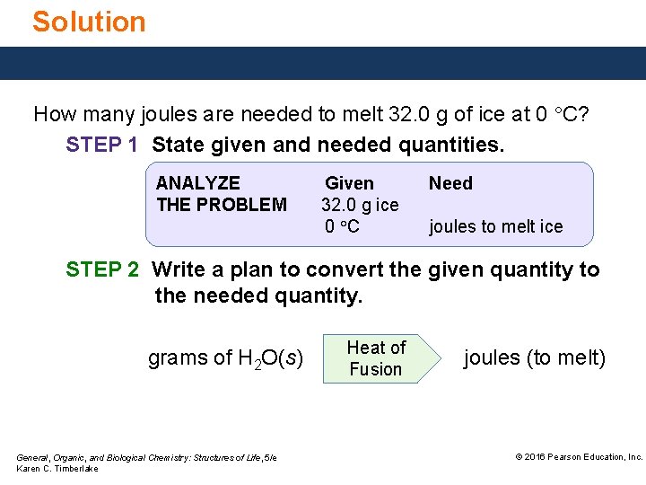 Solution How many joules are needed to melt 32. 0 g of ice at