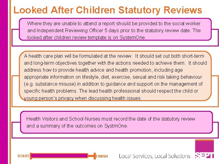 Looked After Children Statutory Reviews Where they are unable to attend a report should