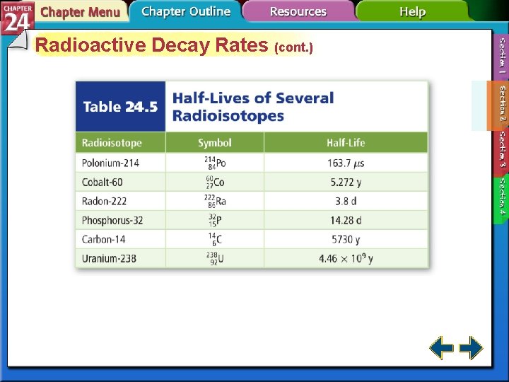 Radioactive Decay Rates (cont. ) 