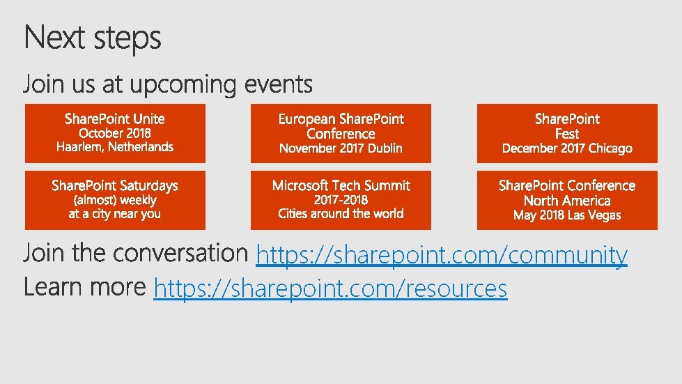 https: //sharepoint. com/community https: //sharepoint. com/resources 