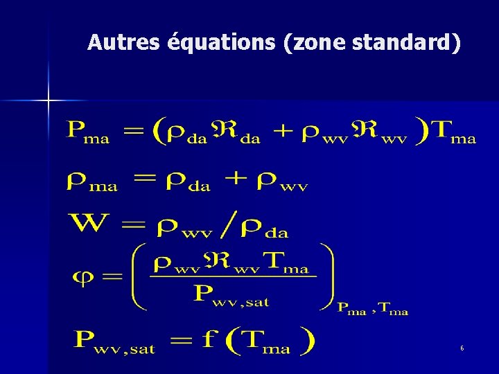 Autres équations (zone standard) 6 