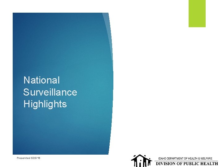 National Surveillance Highlights Presented 5/25/18 