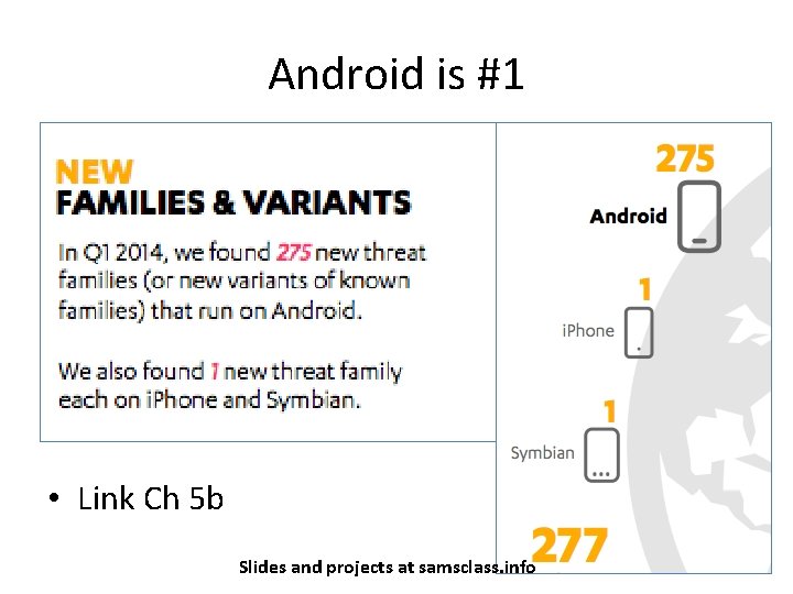 Android is #1 • Link Ch 5 b Slides and projects at samsclass. info