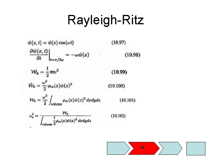 Rayleigh-Ritz ω 