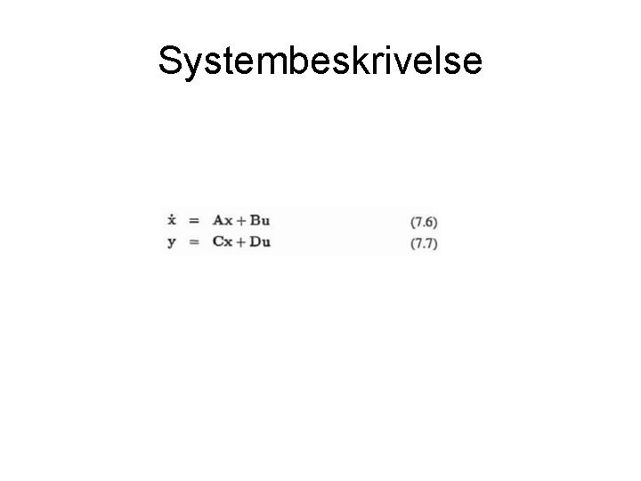 Systembeskrivelse 