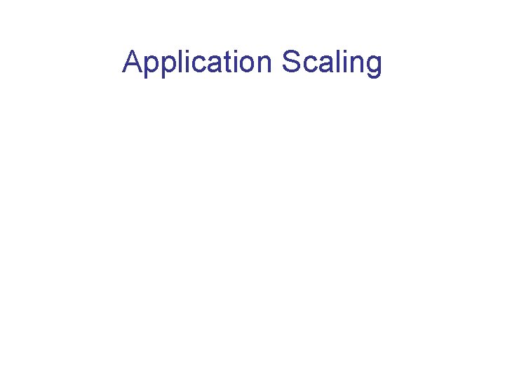 Application Scaling 