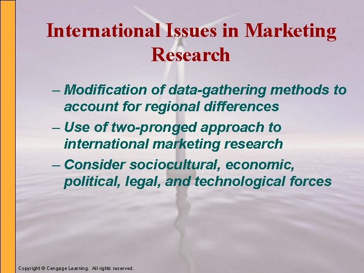 International Issues in Marketing Research – Modification of data-gathering methods to account for regional