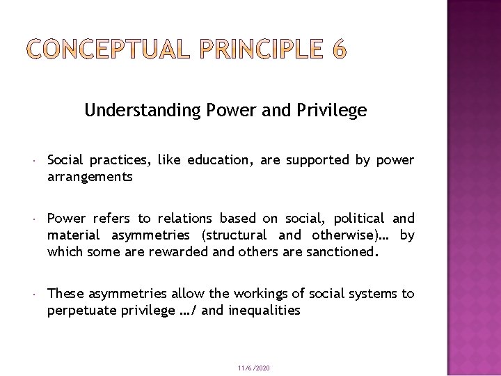 Understanding Power and Privilege Social practices, like education, are supported by power arrangements Power Understanding Power and Privilege Social practices, like education, are supported by power arrangements Power