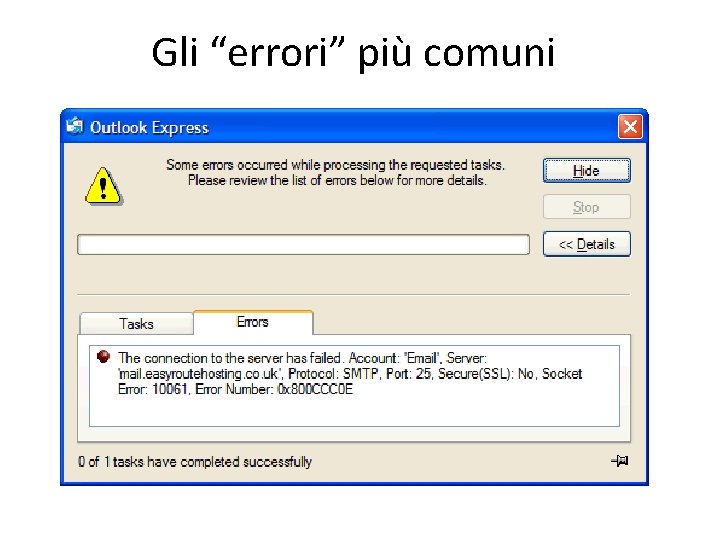 Gli “errori” più comuni 