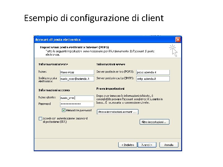 Esempio di configurazione di client 