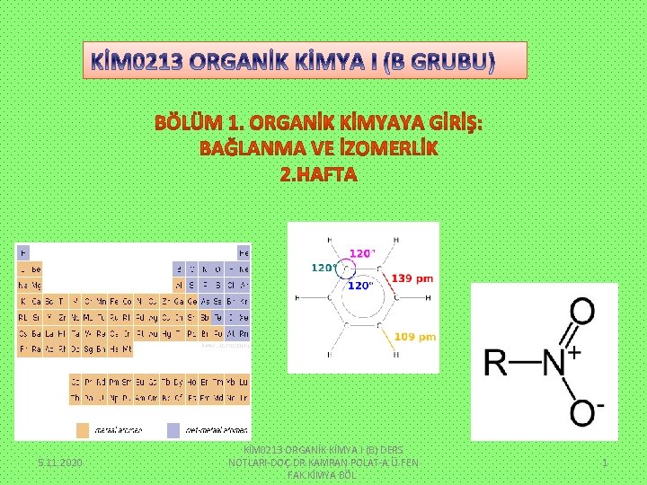 5. 11. 2020 KİM 0213 ORGANİK KİMYA I (B) DERS NOTLARI-DOÇ. DR. KAMRAN POLAT-A.