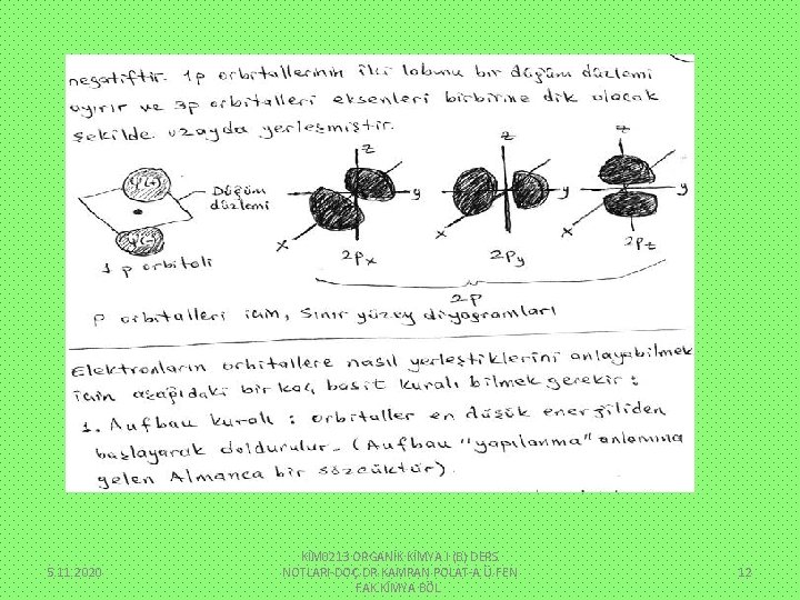 5. 11. 2020 KİM 0213 ORGANİK KİMYA I (B) DERS NOTLARI-DOÇ. DR. KAMRAN POLAT-A.