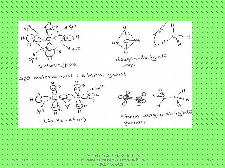 5. 11. 2020 KİM 0213 ORGANİK KİMYA I (B) DERS NOTLARI-DOÇ. DR. KAMRAN POLAT-A.