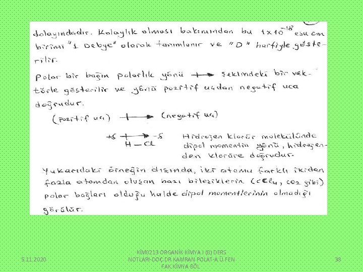 5. 11. 2020 KİM 0213 ORGANİK KİMYA I (B) DERS NOTLARI-DOÇ. DR. KAMRAN POLAT-A.