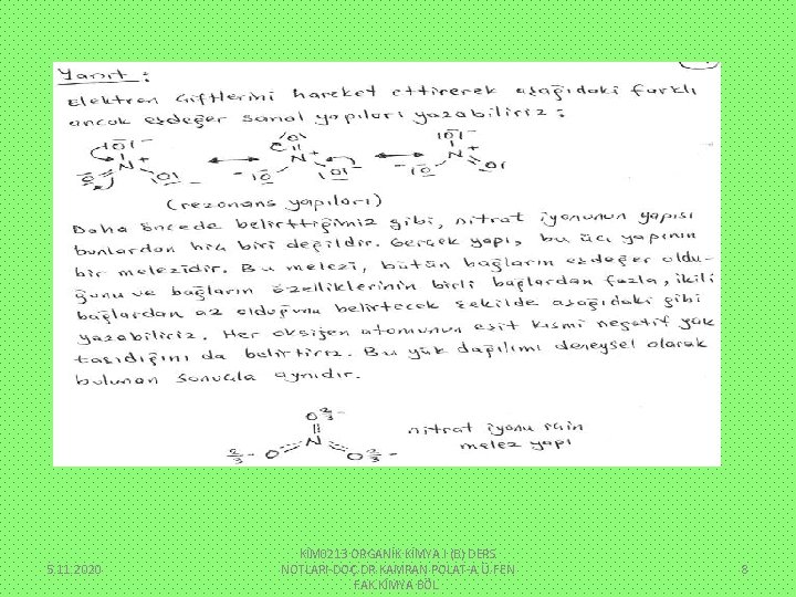 5. 11. 2020 KİM 0213 ORGANİK KİMYA I (B) DERS NOTLARI-DOÇ. DR. KAMRAN POLAT-A.